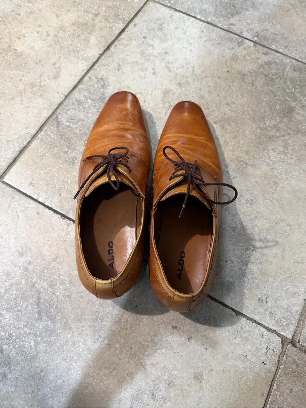 Aldo Men's Classic Leather Dress Shoes - Tan